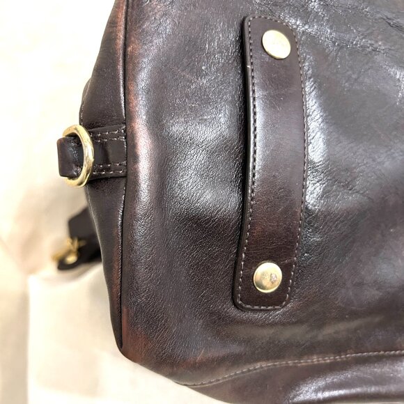 Coach Madison Sabrina Satchel Bag purse Brown Leather - Picture 6 of 12